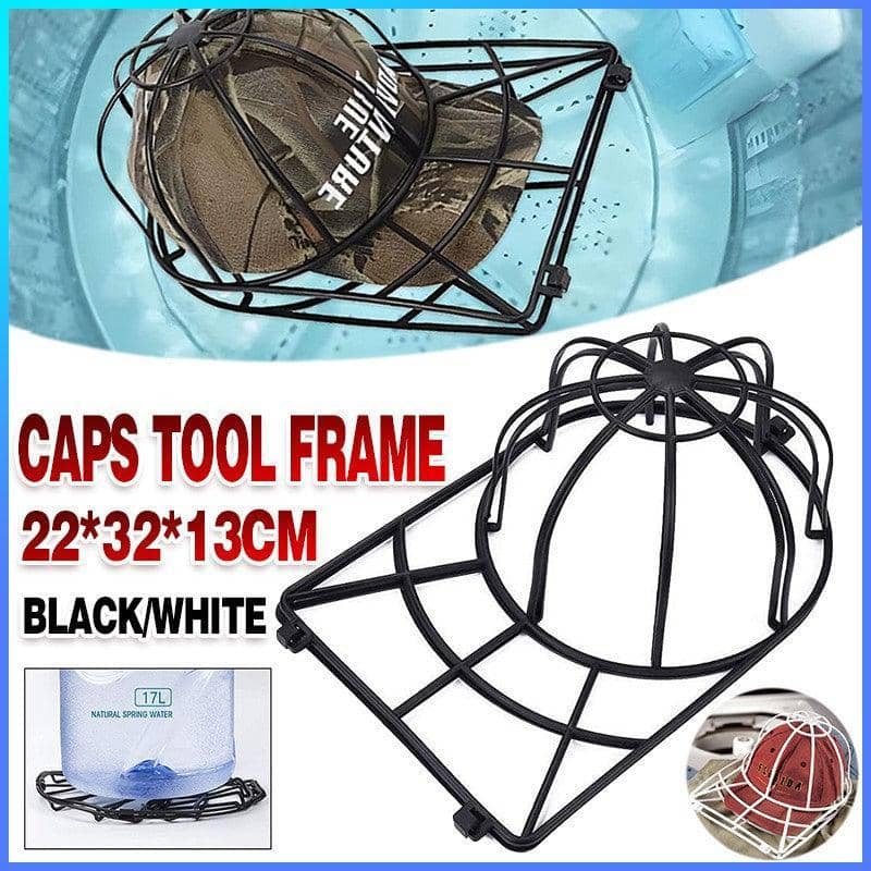 Baseball Cap Washer Cage for All Hat Sizes, Dishwasher Safe Cap Cleaner - Black - view 2