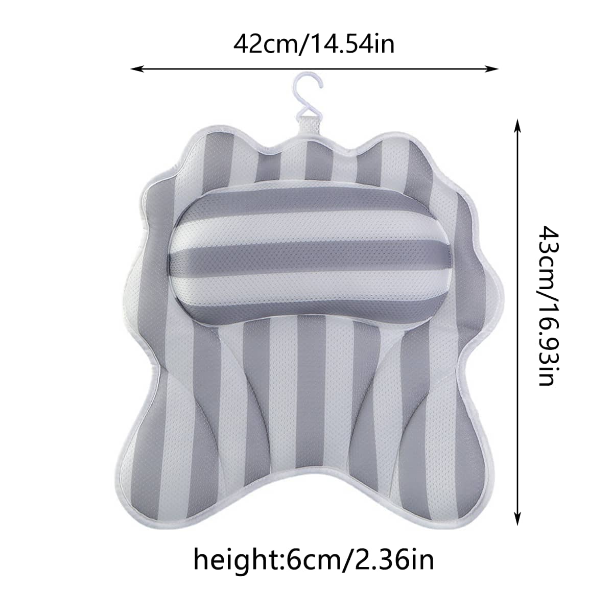Bath Pillow Non Slip with Suction Cups for Bathroom and Spa Relaxation - view 3