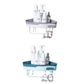 Bathroom Corner Shower Shelf, No-Drill Triangle Caddy - White - view 3