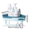 Bathroom Corner Shower Shelf, No-Drill Triangle Caddy - White - view 4