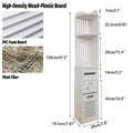 Bathroom Corner Storage Rack Durable Floor Standing Space Saving Rack - Slatted Front - view 4