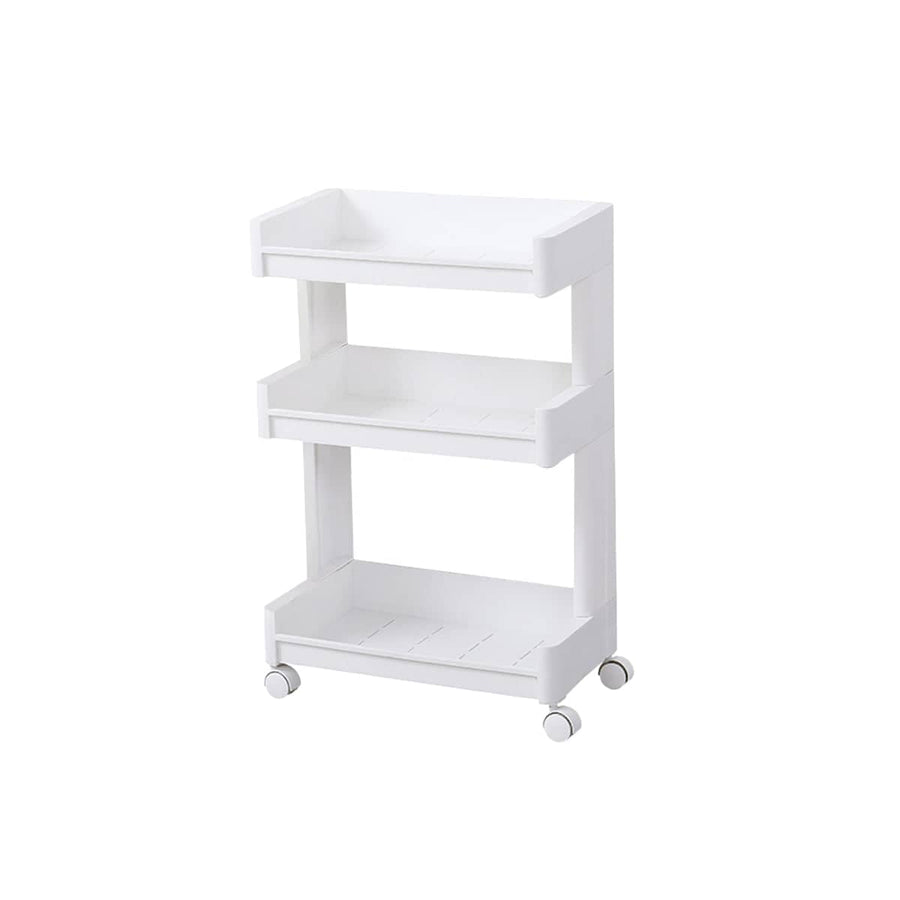 Bathroom Multi-Tier Mobile Storage Rack with Wheels, Space Saving - Regular Version