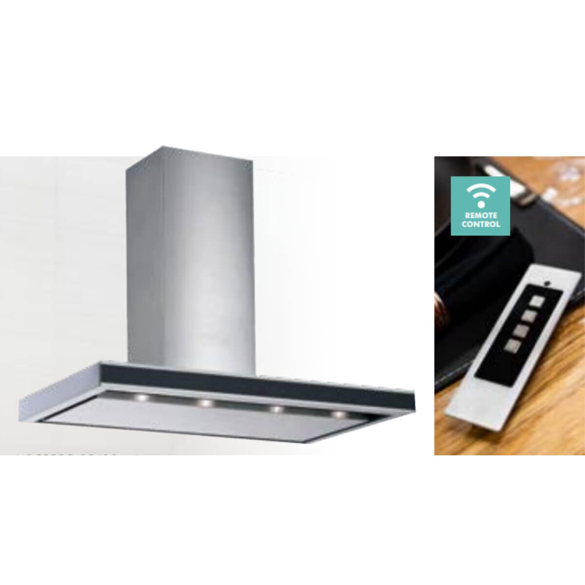 Schweigen 90cm Wall Canopy Rangehood - Matte Black - 3200m³/h - ISO-Drive SE Motor Pack - DS3326B-9SEPAK