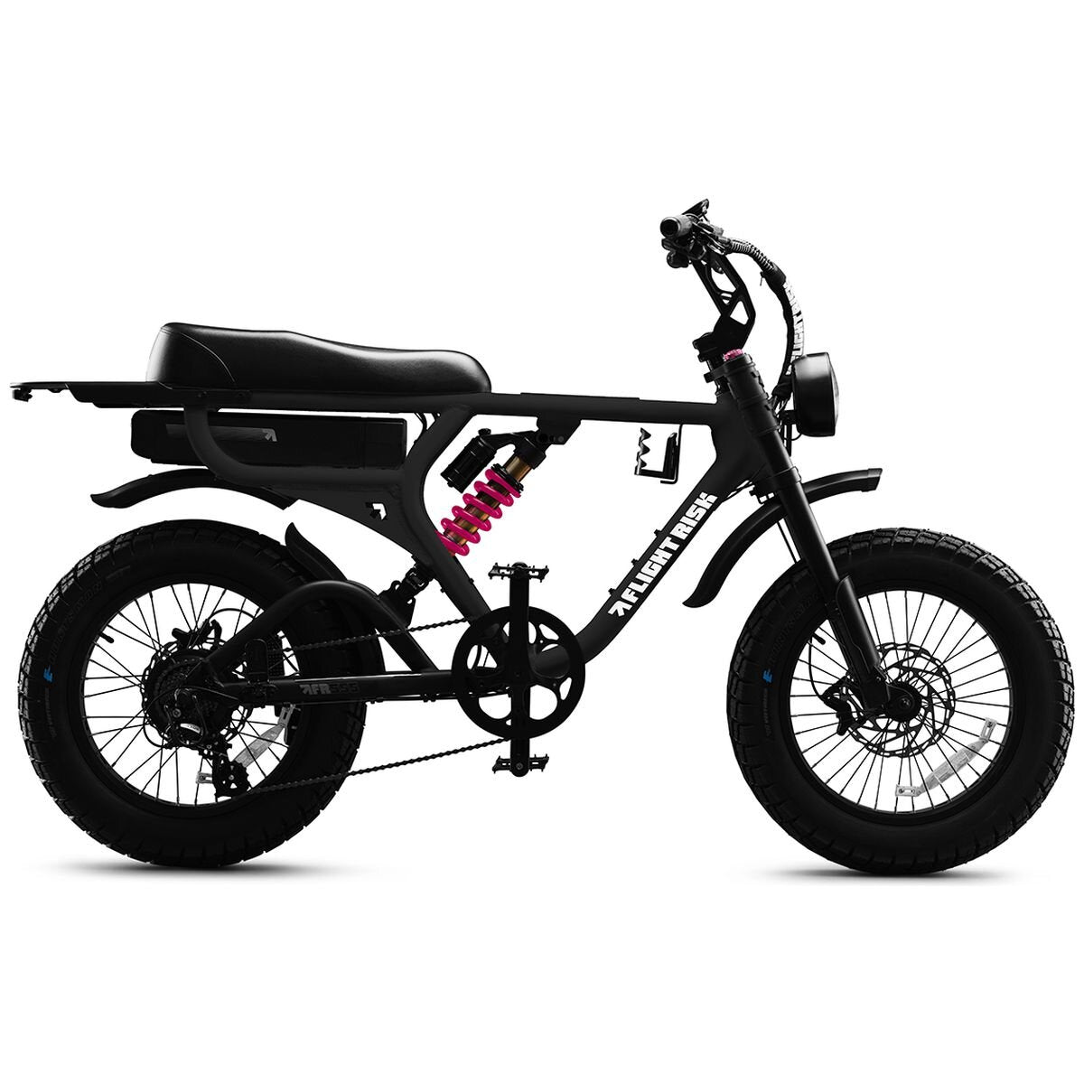 Flight Risk FR555 full-frame electric bike - 1000W motor, 52V 25Ah battery, Black - FR-555BLACK