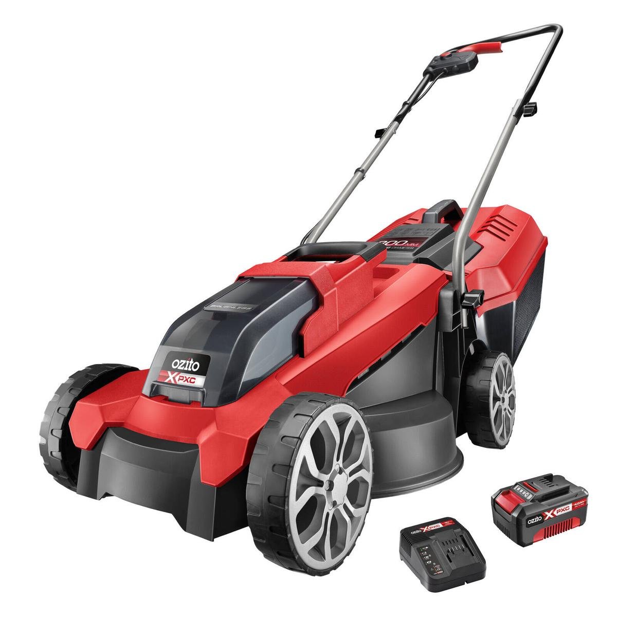Ozito Brushless Lawn Mower - 300mm - 4.0Ah Battery - Lightweight