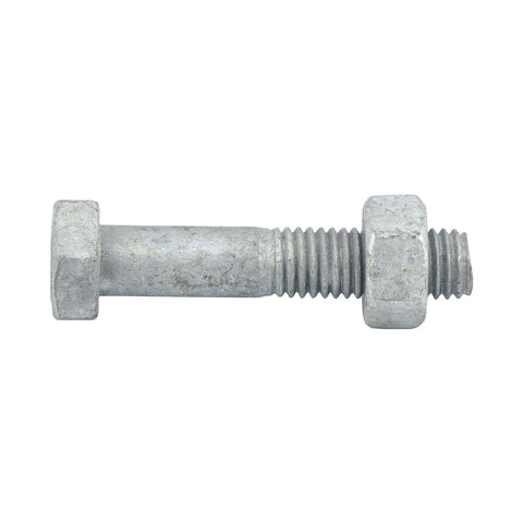Zenith Hex Head Bolt - M10 x 50mm - 4.6 Grade Steel - 1 Pack - Hot Dipped Galvanised - SuperSaverAU - view 1