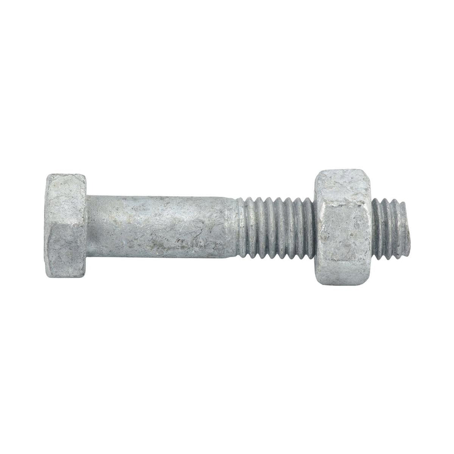 Zenith Hex Head Bolt - M10 x 50mm - 4.6 Grade Steel - 1 Pack - Hot Dipped Galvanised - SuperSaverAU - view 1