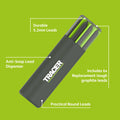 Tracer Pro 5.2mm Graphite Replacement Leads Heavy Duty 6 Pack