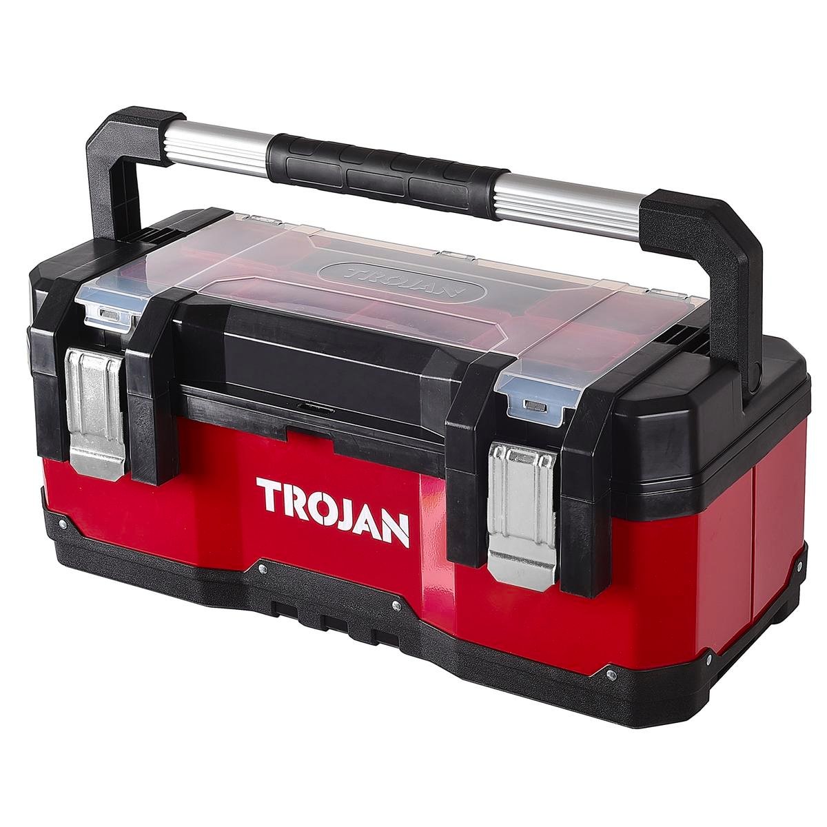 Trojan Tool Box 585 x 288 x 255mm Steel With Tote Organiser - SuperSaverAU - view 1