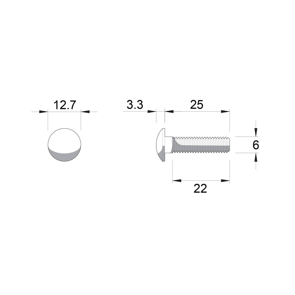 Zenith M6 x 25mm Hot Dip Galvanised Cup Head Bolts Nuts 25 Pack - SuperSaverAU - view 4