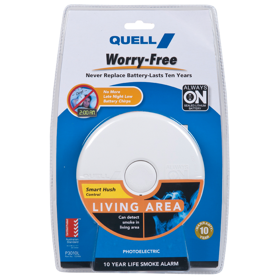 Quell Worry Free Photoelectric Alarm - 10 Year Battery - PVC - Reliable Safety - SuperSaverAU - view 1