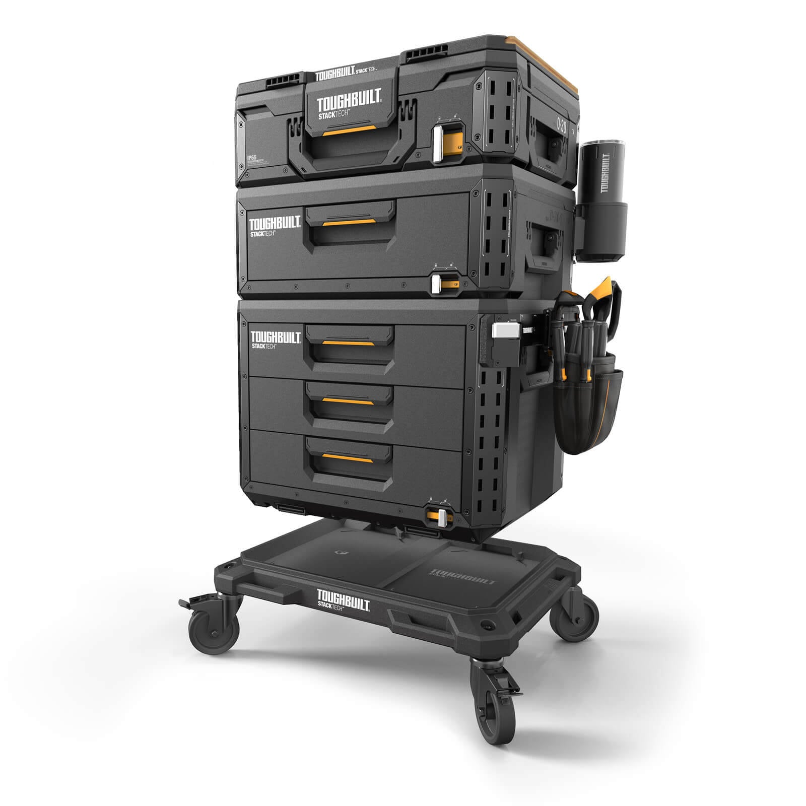 ToughBuilt StackTech 4-Wheel Cart - Heavy-Duty Swivel Caster Trolley