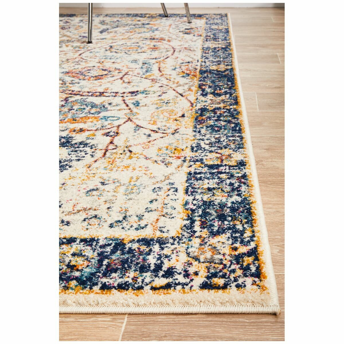 Rug Culture Evoke Extra Large Ivory Rug - Power Loomed Polypropylene, Persian Style - EVO255IVO400X300