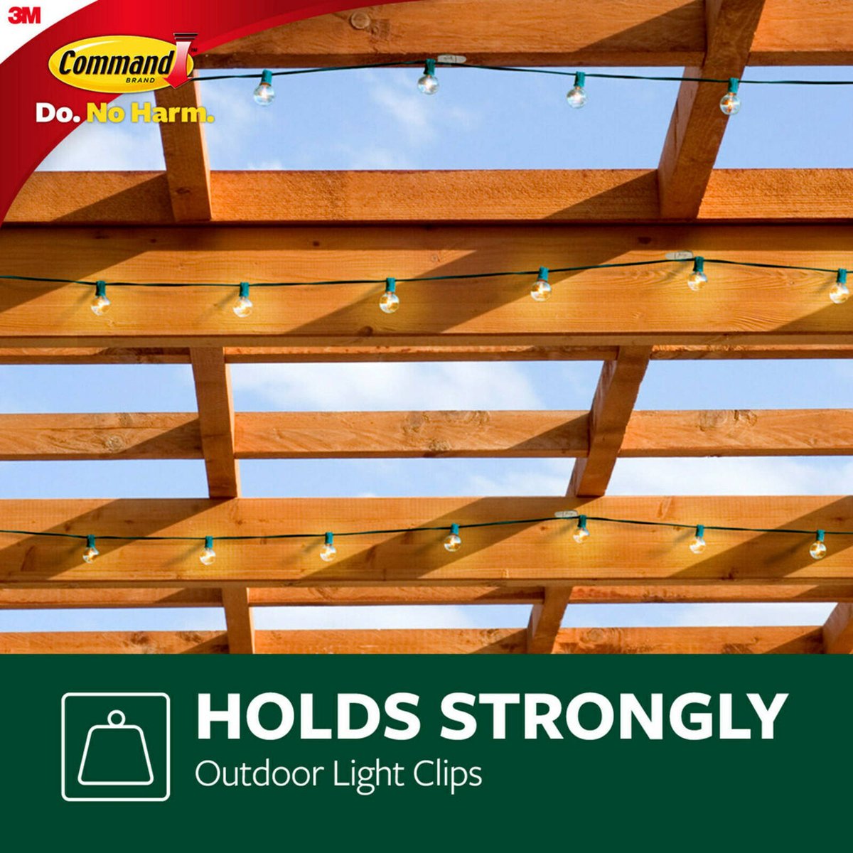 Command Outdoor Light Clips - Clear - 16 Clips & 20 Strips - Damage Free Decorating - 98.2mm x 171.45mm x 36.57mm - SuperSaverAU - view 2