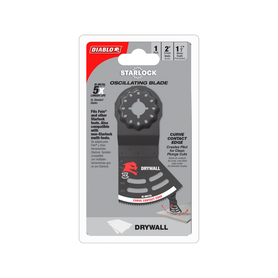 Diablo Multi Tool Blade 40mm x 51mm Drywall - Bi-Metal - 5X Longer Life - SuperSaverAU - view 1