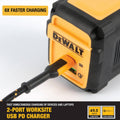 Dewalt 49W 2 Port USB PD Fast Charger - Rugged Design - Quick Charge 3.0 - SuperSaverAU - view 2