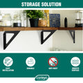 Carinya 240 x 240mm Black Triangle Stayed Bracket - Powder Coated Steel Shelf Bracket