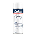 Dulux 340g White Satin Finish Spray Paint, Smooth Satin Sheen, Indoor & Outdoor