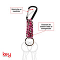 Key Essentials Key Ring Carabiner - 120mm - Steel - With Paracord - SuperSaverAU - view 3