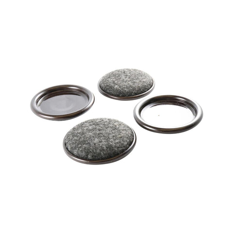 Surface Gard Brown Round Carpet Base Castor Cups 4 Pack - 51mm - SuperSaverAU - view 1