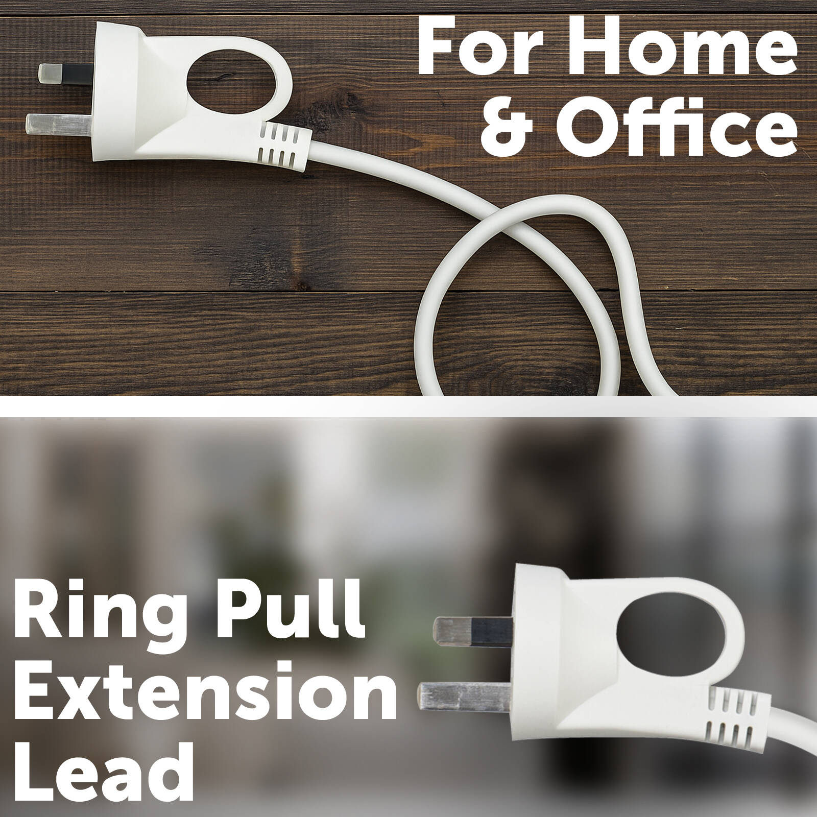 Arlec 10m White Ring Pull Extension Lead 10A 240V PVC Indoor