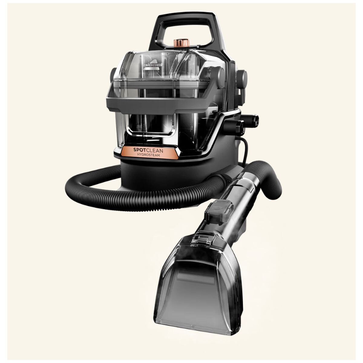 Bissell SpotClean HydroSteam handheld cleaner - 3 cleaning modes, 1.9L clean tank, Titanium finish - 3689F