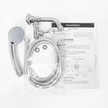 Shaw Mason Chrome Bath Spout with Diverter & Shower Kit - 1/2" BSP Connection - Adjustable Swivel Holder - 170mm x 180mm x 90mm - SuperSaverAU - view 4