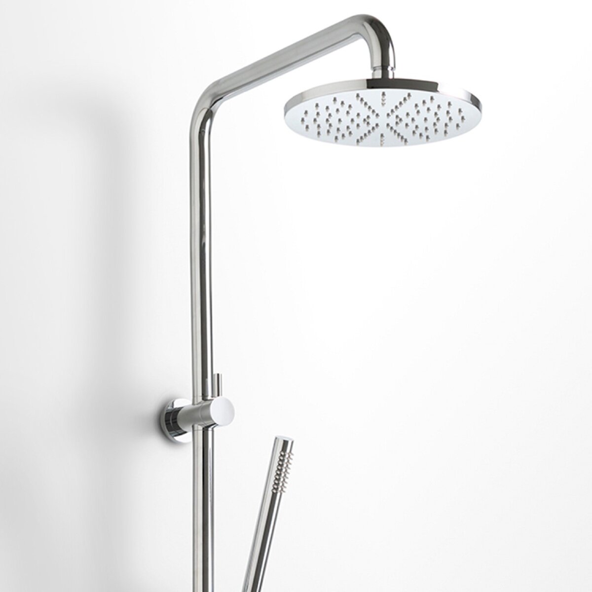 Rogerseller Tonic Baton Dual Rail Shower - Chrome - Brass Baton Hand Piece, 2-Way Diverter - 3506003801