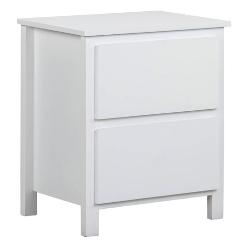 Ostro Furniture Sophia Bedside Table - White Rubberwood Timber - Arrives Fully Assembled - 20003000