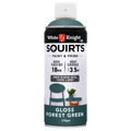 White Knight Squirts Forest Green Gloss Spray Paint 310g Durable Finish - SuperSaverAU - view 1