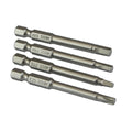 Titan 65mm Assortment Driver Bit 4 Pack - Carbon Steel - SQ2 TX25 HEX4 HEX5 - SuperSaverAU - view 1