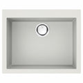 Artusi Granitek Series Single Bowl Sink - White Granite and Acrylic Resin, Top or Undermount - AGS611W