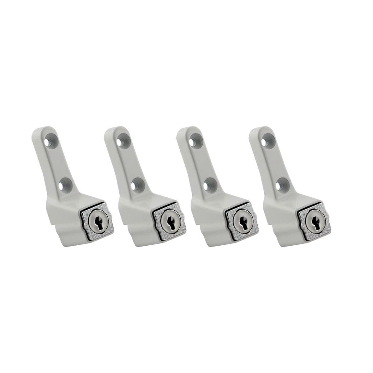 Ikonic Sliding Window Lock - 4 Pack - Metal - White Finish - SuperSaverAU - view 1