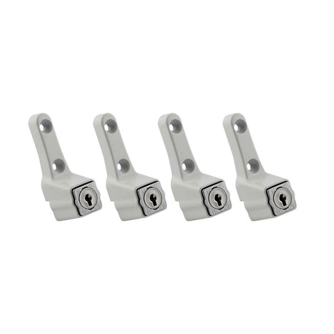 Ikonic Sliding Window Lock - 4 Pack - Metal - White Finish - SuperSaverAU - view 1