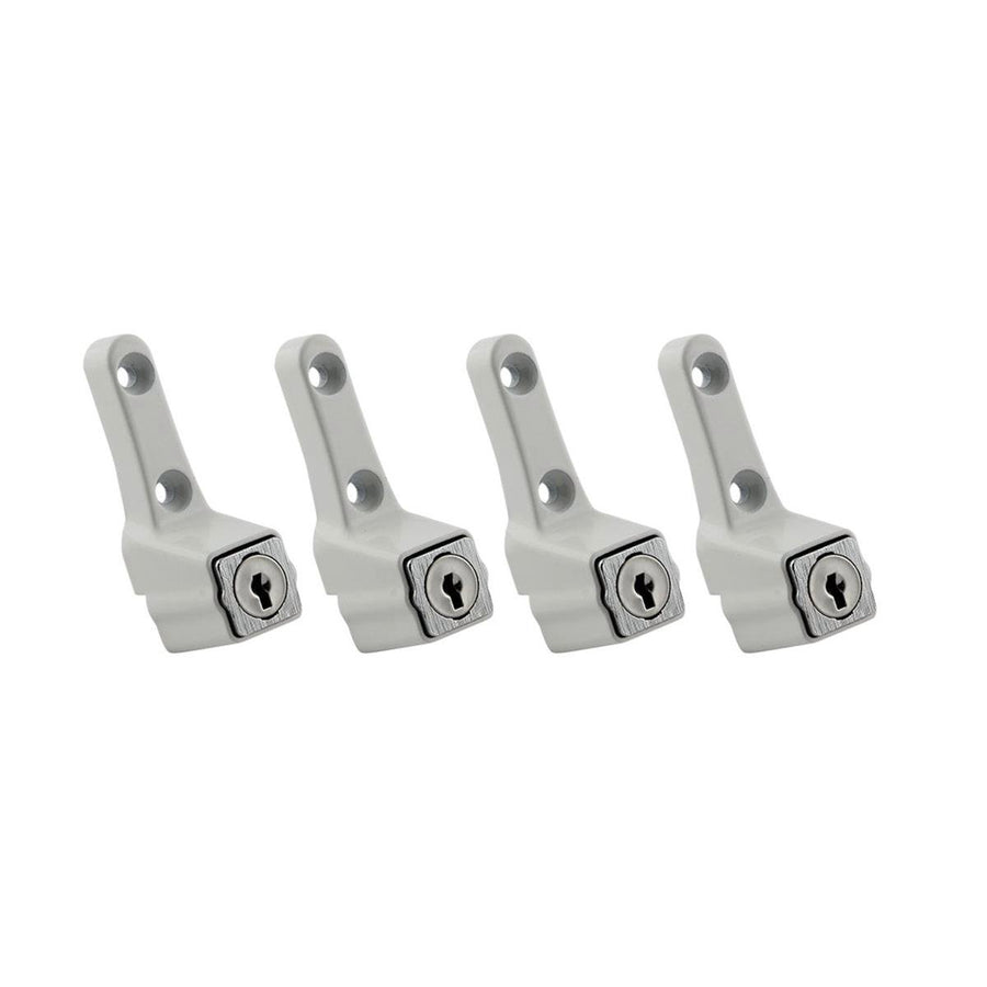 Ikonic Sliding Window Lock - 4 Pack - Metal - White Finish - SuperSaverAU - view 1