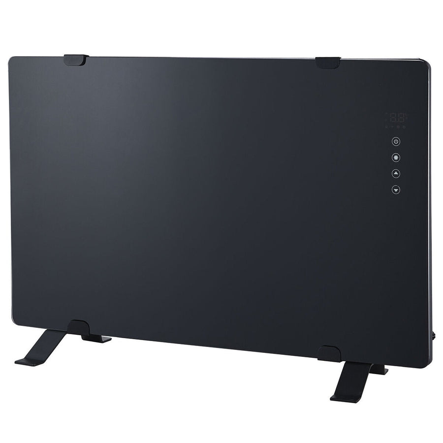Rinnai 1000W Black Glass Electric Panel Heater - Wi-Fi Control, IP24 Rating, Remote Control - BEPH10DTWF