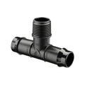 Pope 19mm Barbed x 15mm BSP Male Threaded Tee 5 Pack - Black Poly Irrigation Fitting
