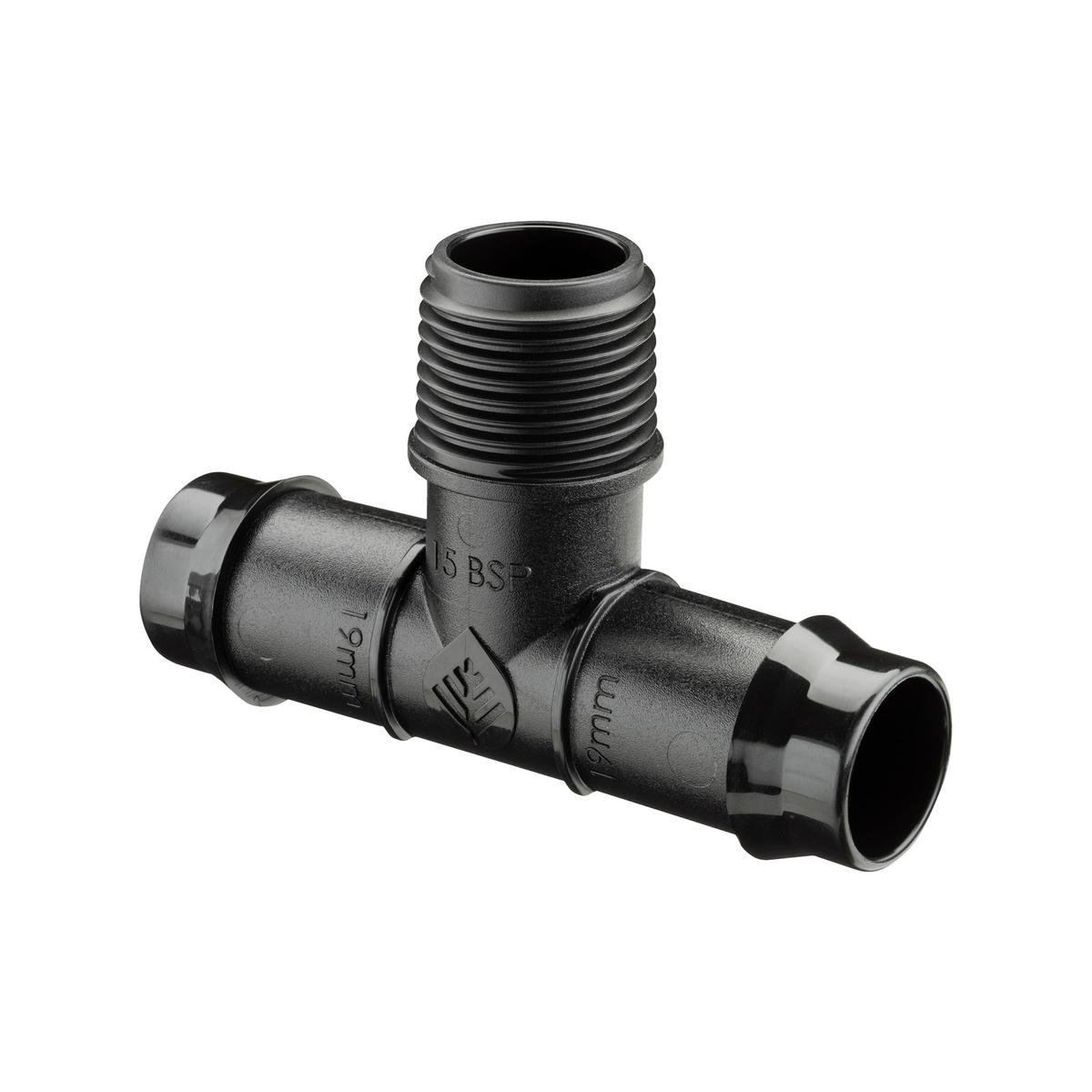Pope 19mm Barbed x 15mm BSP Poly Threaded Male Tee 5 Pack - SuperSaverAU - view 1