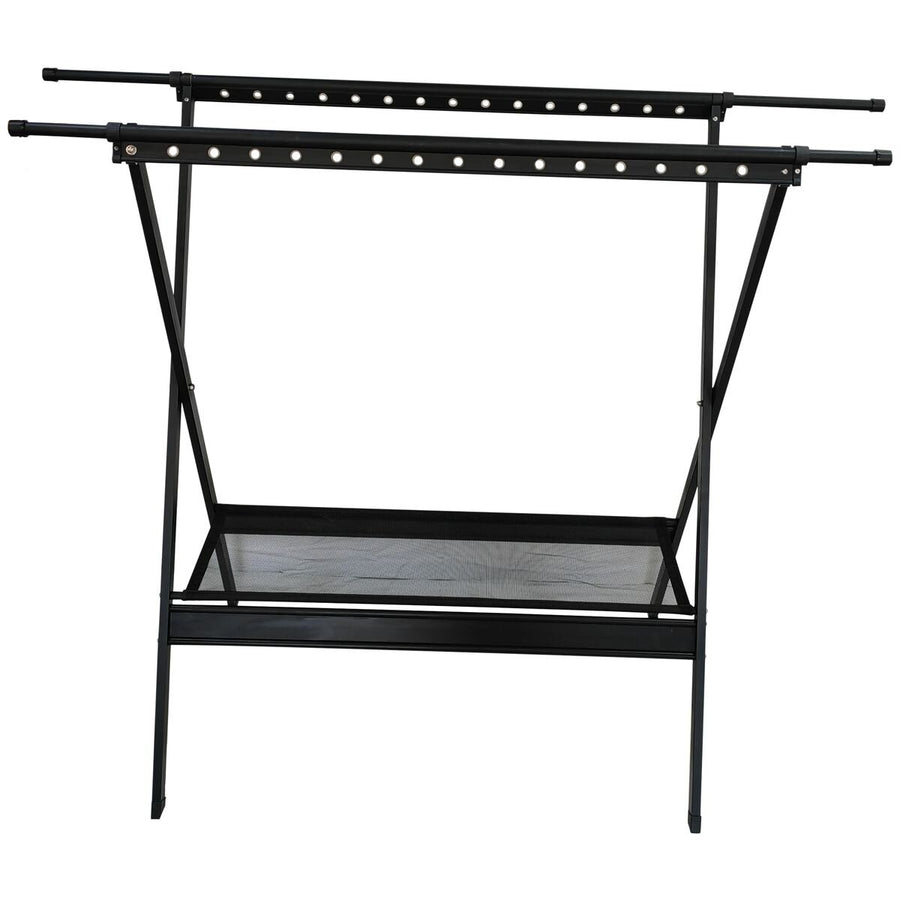 L.T. Williams Large Extendable Hanger Airer - 30 Hanger Holes, Extends to 200cm, Black - 4669
