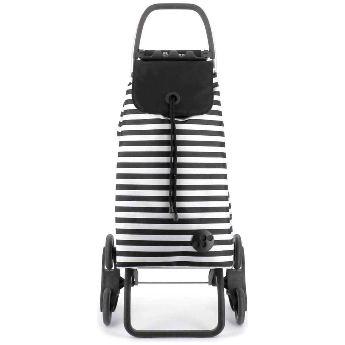 Rolser I-Max Marina 6-Wheel Folding Trolley - Stair-Climbing Design, Black and White - R-IMX331-2028