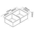 Abey Montego Double Bowl Stainless Steel Sink - Concertina and Drain Tray Included - MOA360DA