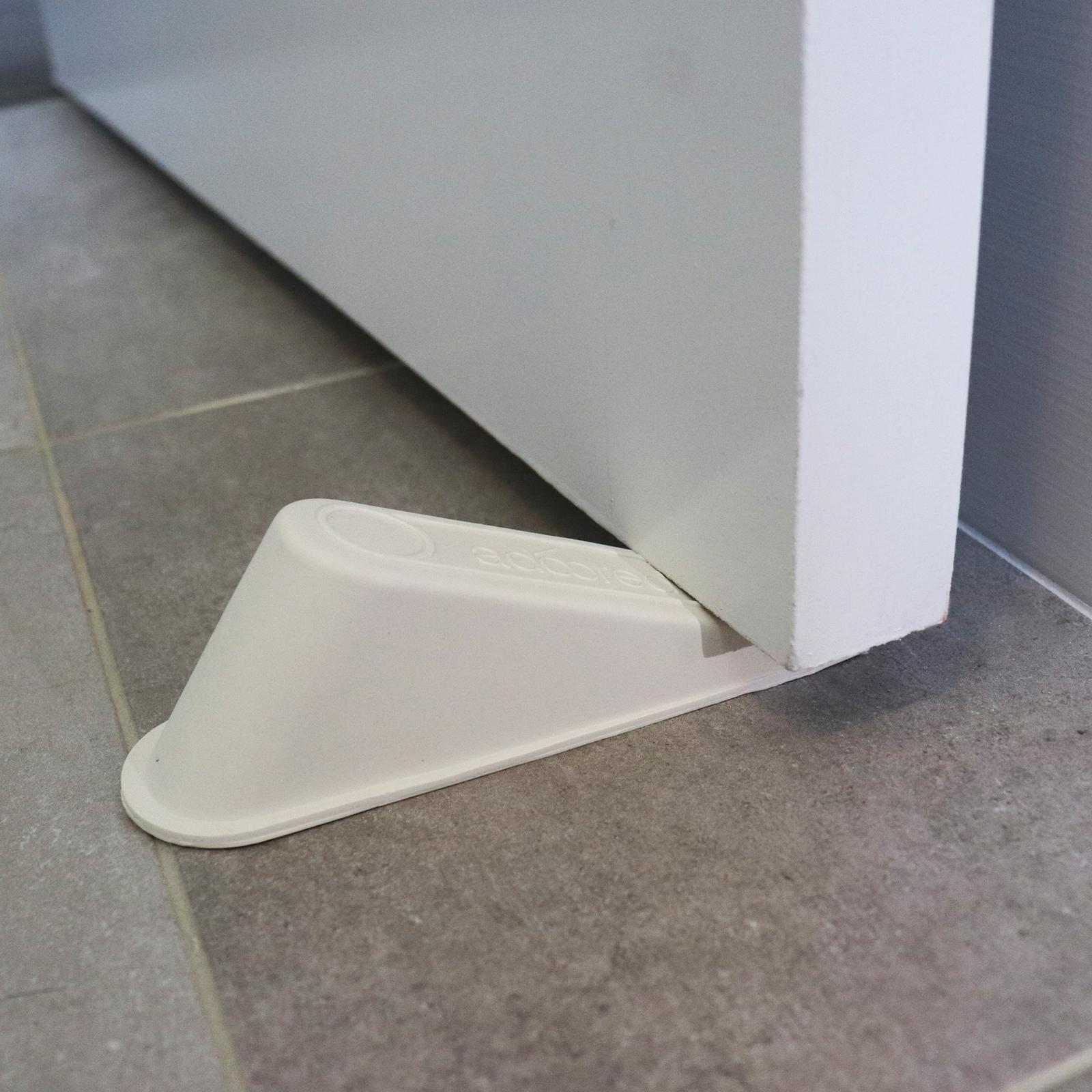 Adoored Extra Large White Rubber Door Wedge - Weather Resistant