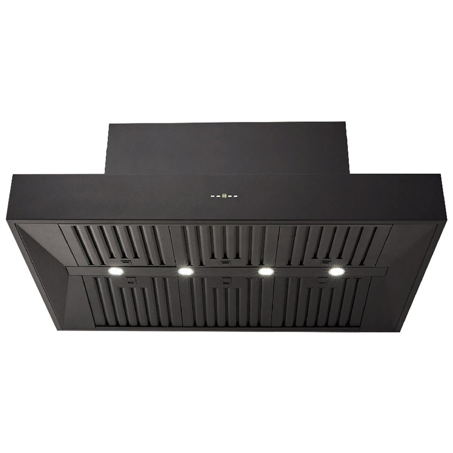 Schweigen 120cm Wall Mounted BBQ Rangehood - Black, 3200m³/h, Single External Motor - CL7372BSEPAK