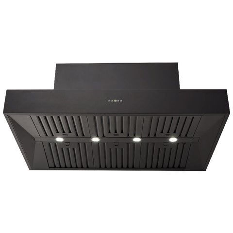 Schweigen 120cm Wall Mounted BBQ Rangehood - Black, 3000m³/h, Twin External Motor - CL7372BSP2PAK
