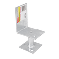 Pryda 65mm M10 Half Stirrup Post Anchor - Galvanised Steel - Durable Termite Protection - SuperSaverAU - view 1