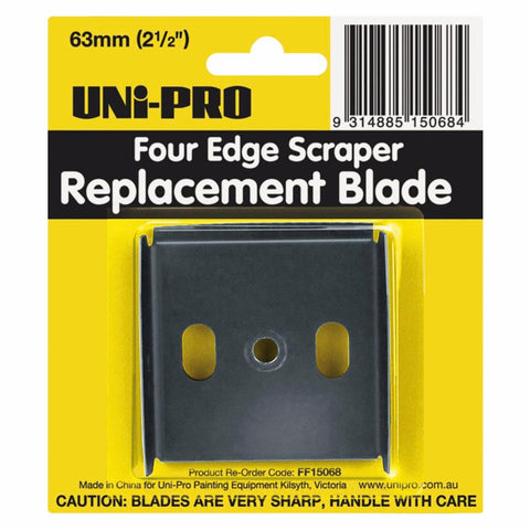 Uni Pro 63mm Carbon Steel Four Edge Scraper Replacement Blade - SuperSaverAU - view 1