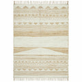 Rug Culture Parade White Handwoven Rug - Flatwoven Jute and Cotton Chenille - PRD333WHT400X300