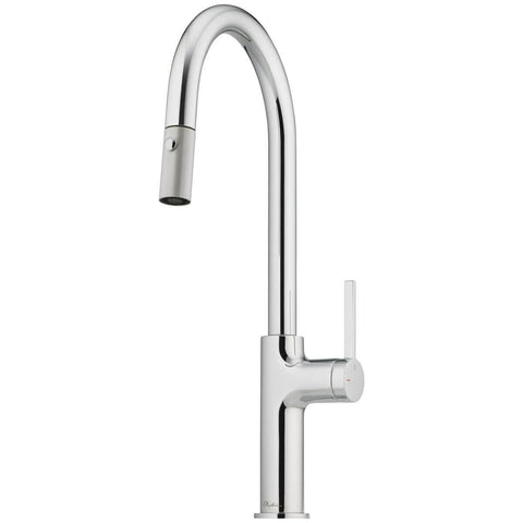 Oliveri Vilo Pull Out Spray Gooseneck Tap 6L/min - Chrome, Adjustable Spray, 5-Star - VT2425-CR