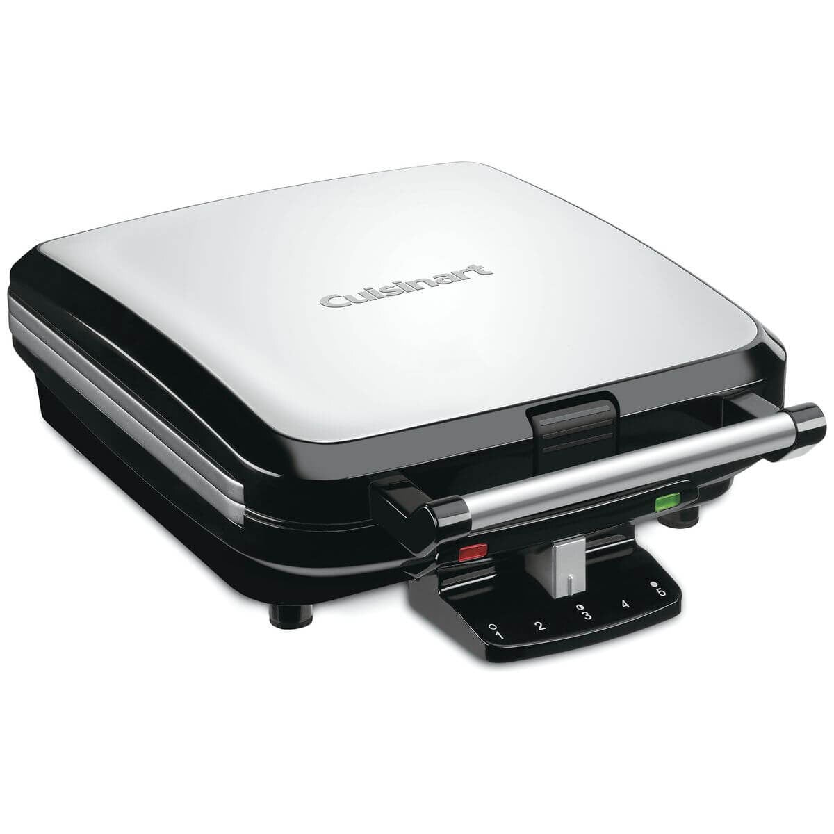 Cuisinart 4-Slice Belgian Waffle Maker - Black - Non-Stick Plates - Five Browning Settings - WAF-150XA