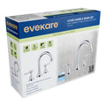 Evekare Chrome 1/4 Turn Pin Lever Basin Set with Red/Blue Indicators, 7.5L/min, 4 Star WELS